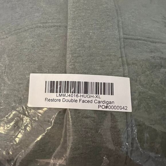 LUNYA LAHGO Restore Double Faced Cardigan Green Heathered Button Pockets XL NEW - Picture 6 of 7